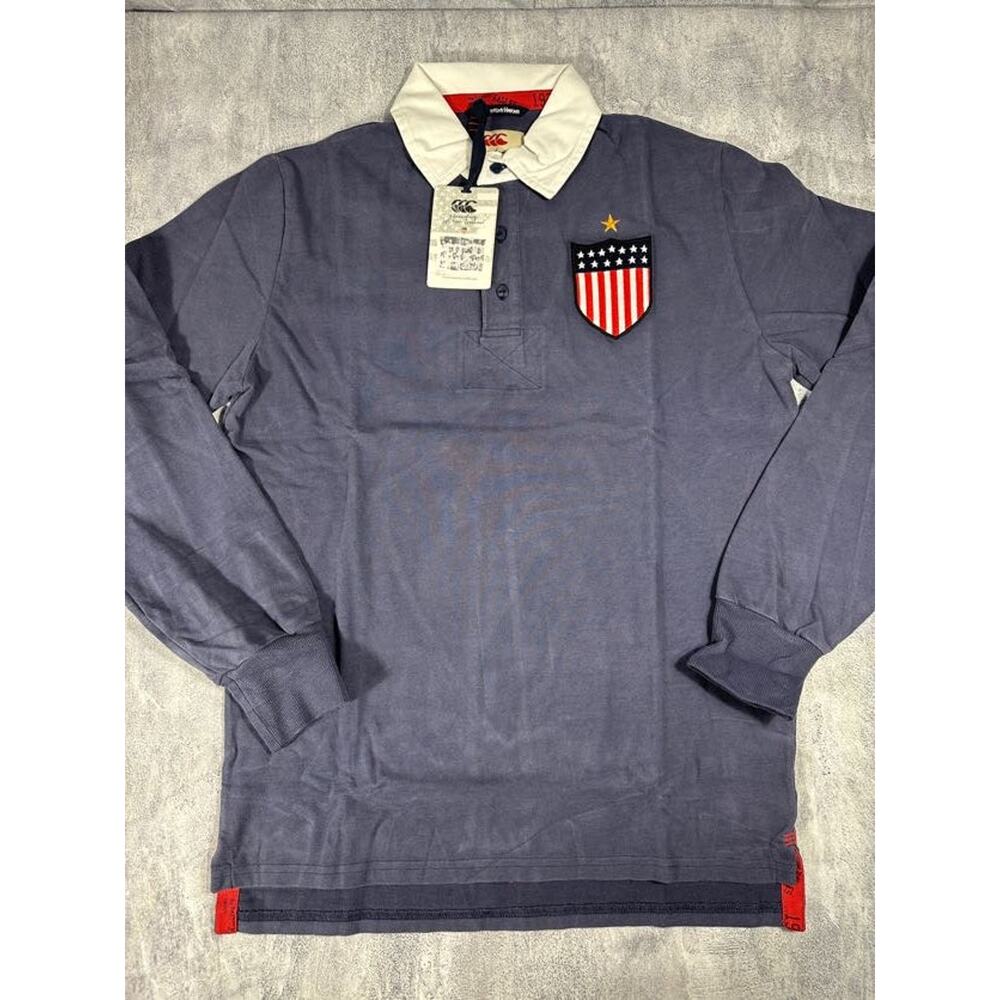 USA Canterbury Blue Rugby Polo Shirt~New with Tags All Sizes~